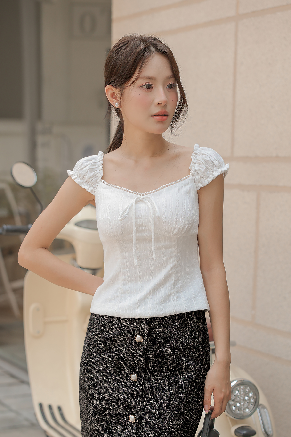 Fayth • Everly Broderie Ribbon Top