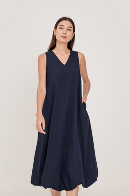 Tash Reversible Bubble Hem Midi Dress