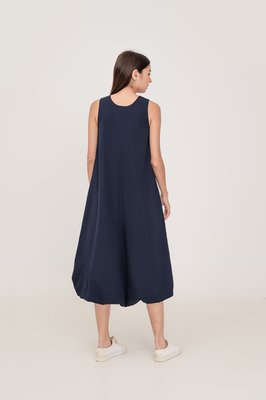 Tash Reversible Bubble Hem Midi Dress