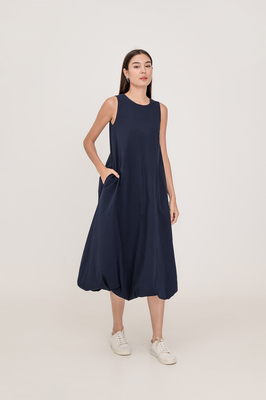 Tash Reversible Bubble Hem Midi Dress