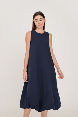 Tash Reversible Bubble Hem Midi Dress