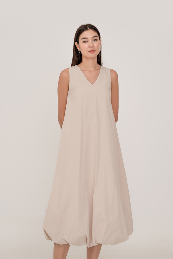 Tash Reversible Bubble Hem Midi Dress