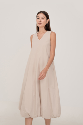 Tash Reversible Bubble Hem Midi Dress