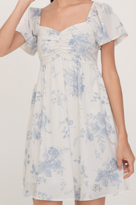 Wallpaper Sweetheart Flutter Sleeve Dress