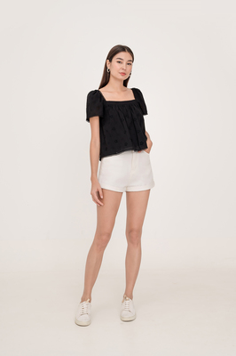 Lyna Broderie Sleeve Top