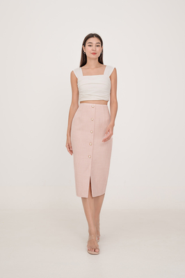 Quinne Tweed Midi Skirt