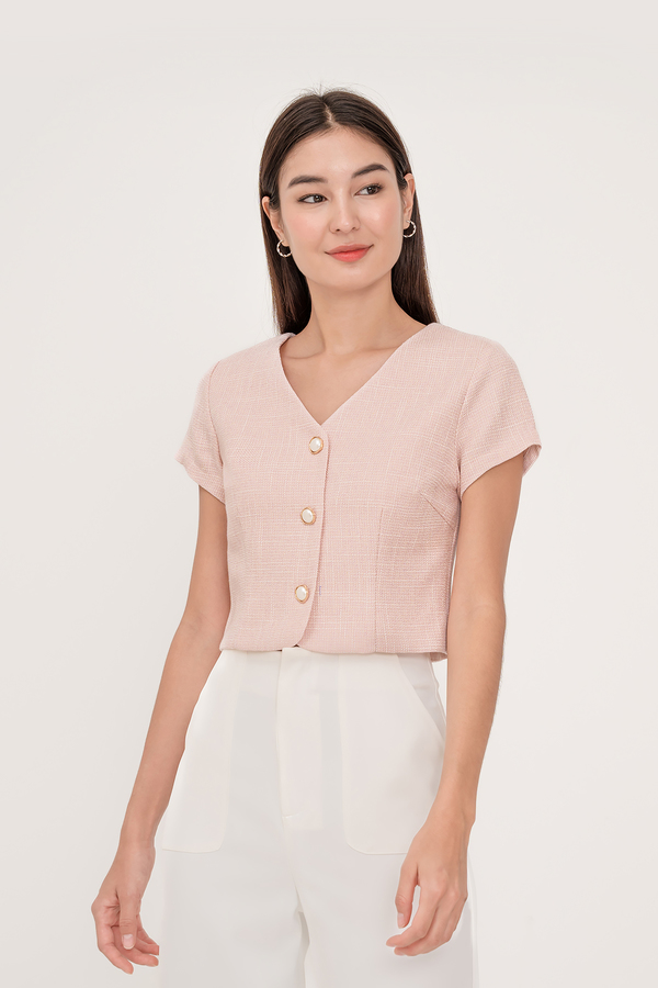 Quinne Tweed Sleeve Top