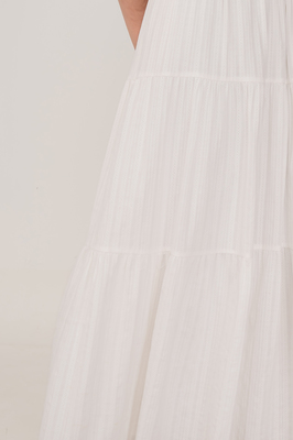 Calla Broderie Tiered Maxi Skirt