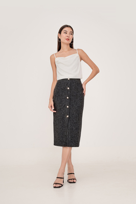 Quinne Tweed Midi Skirt