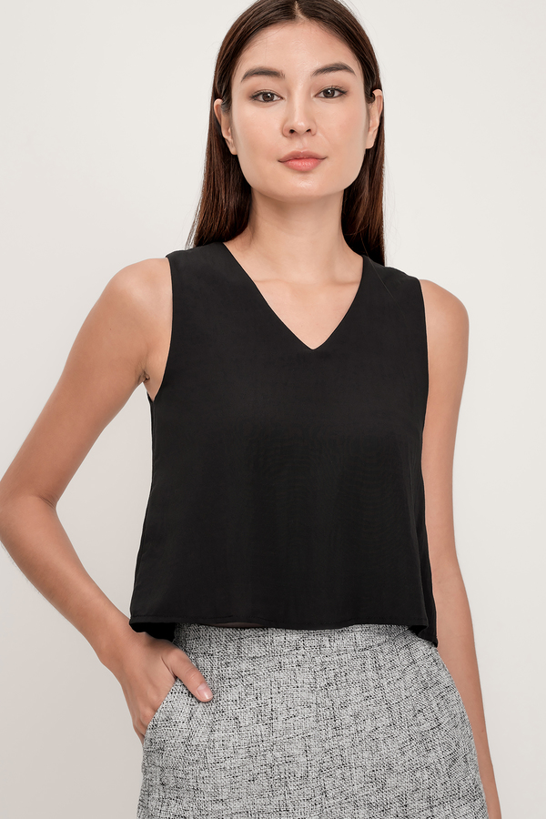 Zoie Reversible Button Top