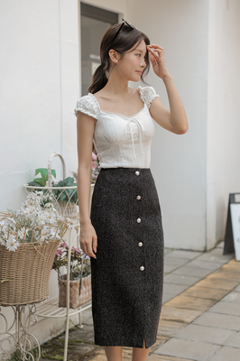 Quinne Tweed Midi Skirt