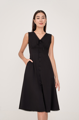 Eclat Button Midi Dress