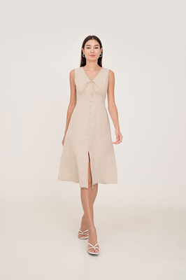 Eclat Button Midi Dress