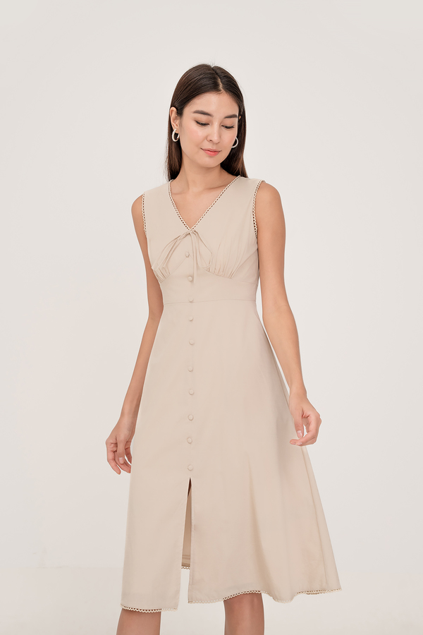 Eclat Button Midi Dress