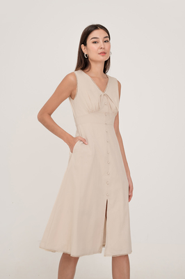 Eclat Button Midi Dress