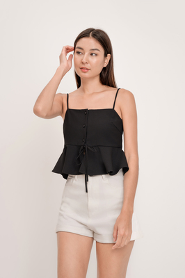 Joelle Textured Peplum Top