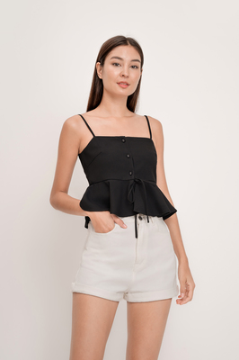 Joelle Textured Peplum Top