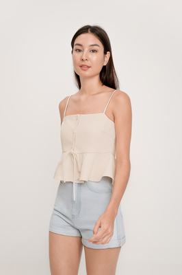 Joelle Textured Peplum Top