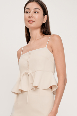 Joelle Textured Peplum Top