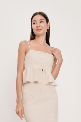 Joelle Textured Peplum Top