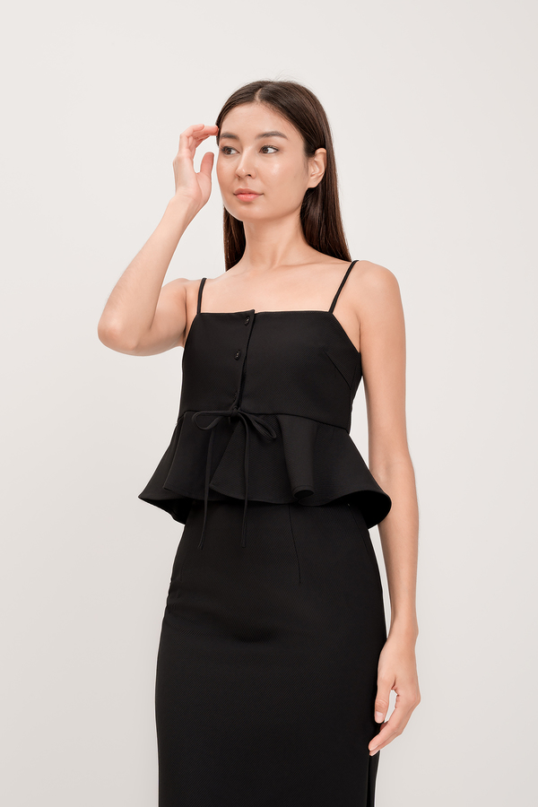 Joelle Textured Peplum Top