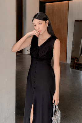 Eclat Button Midi Dress