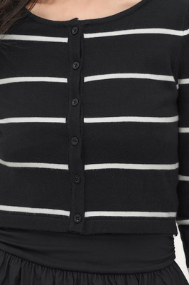 Harbour Stripe Button Knit Cardigan