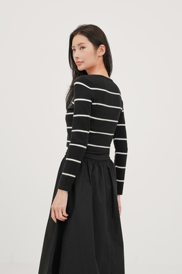 Harbour Stripe Button Knit Cardigan