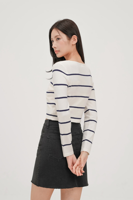 Harbour Stripe Button Knit Cardigan