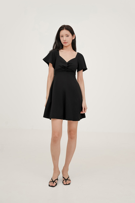 Karlotta Flutter Sleeve Dress