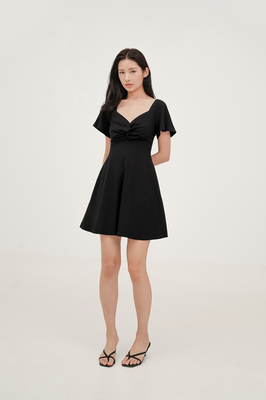 Karlotta Flutter Sleeve Dress