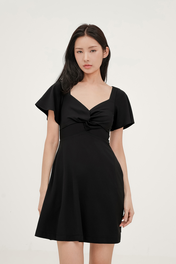 Karlotta Flutter Sleeve Dress