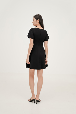 Karlotta Flutter Sleeve Dress