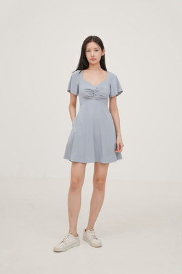 Karlotta Flutter Sleeve Dress