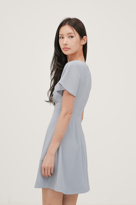 Karlotta Flutter Sleeve Dress