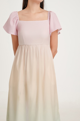 Paradise Flutter Sleeve Midi Dress