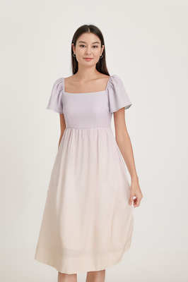 Paradise Flutter Sleeve Midi Dress