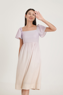 Paradise Flutter Sleeve Midi Dress