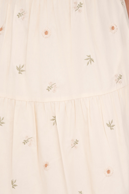 Solstice Embroidered Ribbon Sleeve Dress