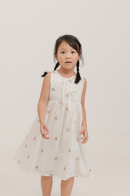 KIDS Solstice Embroidered Ribbon Dress