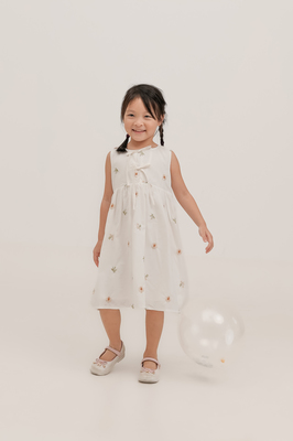 KIDS Solstice Embroidered Ribbon Dress