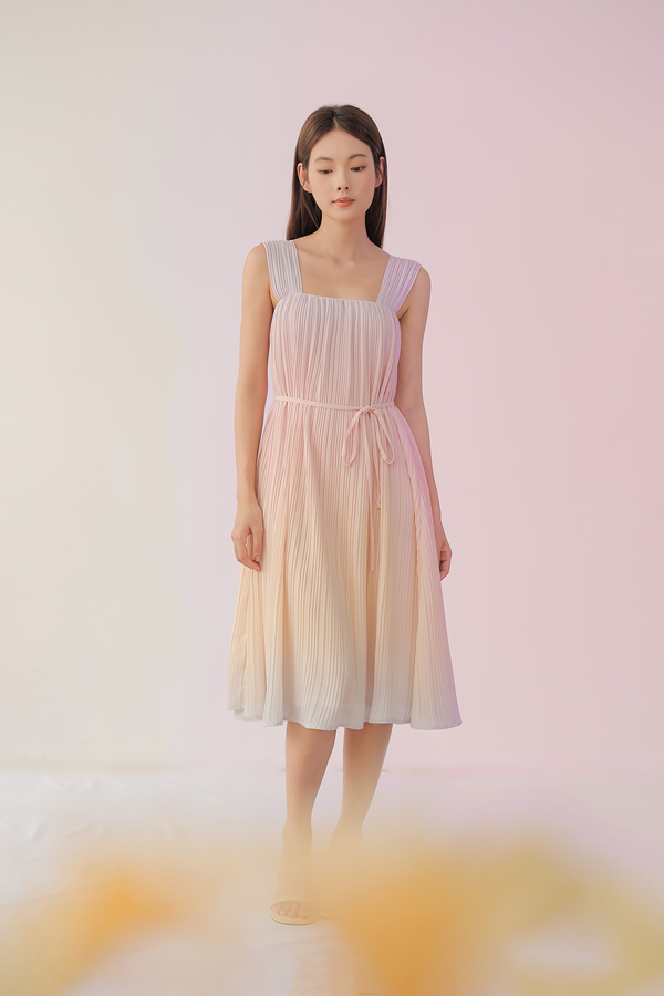 Paradise Pleated Midi Dress