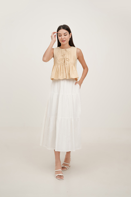 Tayler Reversible Pleated Top