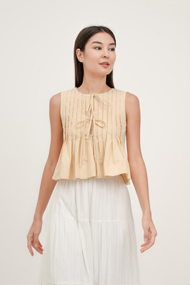 Tayler Reversible Pleated Top