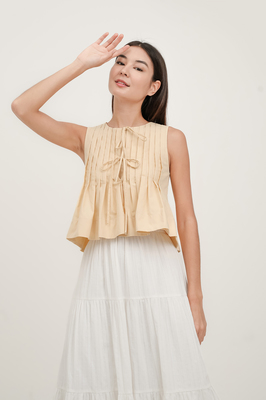 Tayler Reversible Pleated Top