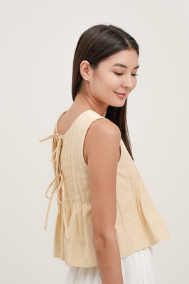 Tayler Reversible Pleated Top