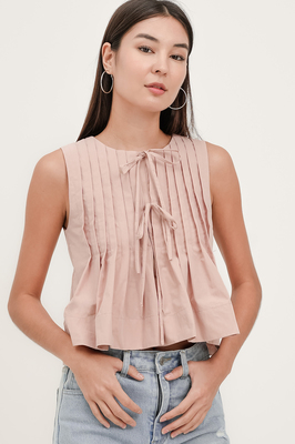 Tayler Reversible Pleated Top