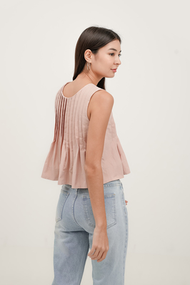 Tayler Reversible Pleated Top