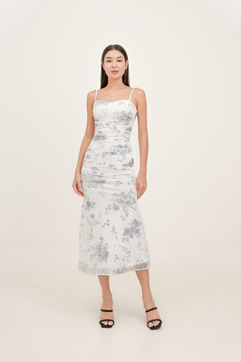 Wallpaper Padded Mesh Maxi Dress