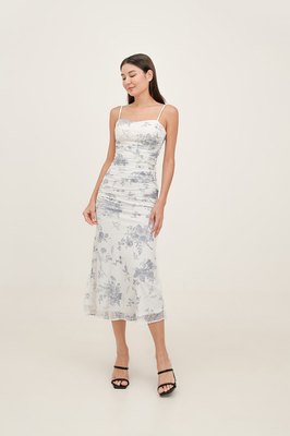 Wallpaper Padded Mesh Maxi Dress